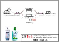 Mouthwash συσκευάζοντας γραμμή με το μπουκάλι Unscramble, μηχανή πλήρωσης, μηχανή κάλυψης, μηχανή μαρκαρίσματος για το υγρό υλικό πληρώσεως