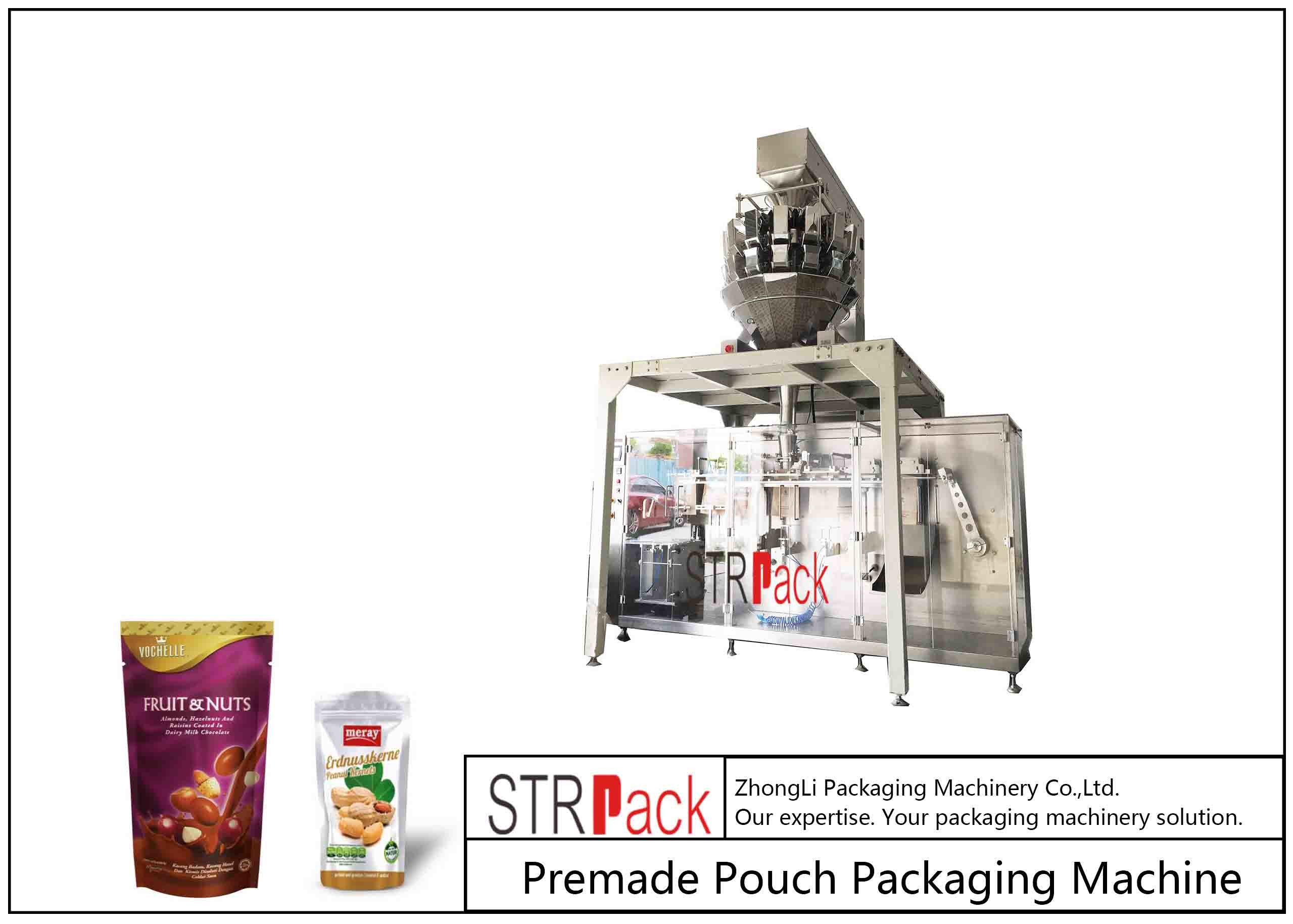 Μηχανή συσκευασίας καρυδιών ελέγχου MCU/στάση επάνω στη σφραγίζοντας μηχανή πλήρωσης σακουλών για το φυστίκι