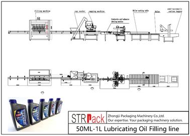 Αυτόματη 50ML-1L λίπανσης πιστοποίηση CE γραμμών πετρελαίου γεμίζοντας