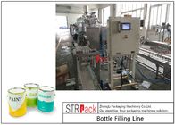 Βιομηχανική αυτόματη υγρή γεμίζοντας γραμμή με τη μηχανή πλήρωσης εμβόλων και το αυτόματο μπουκάλι Labeler