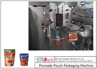 Μηχανή συσκευασίας σακουλών Premade σάλτσας για Doypack, 3/4 σφραγισμένες πλευρές τσάντες, τσάντες μαξιλαριών